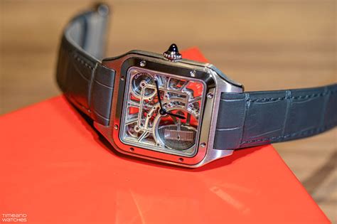 cartier 100 santos replica|cartier santos dumont skeleton watch.